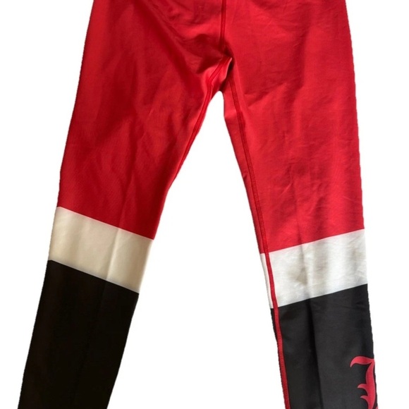 Vive La Fete Pants - Collegiate U of L / Louisville Cardinals womans Red &Black Colorblock Leggings L